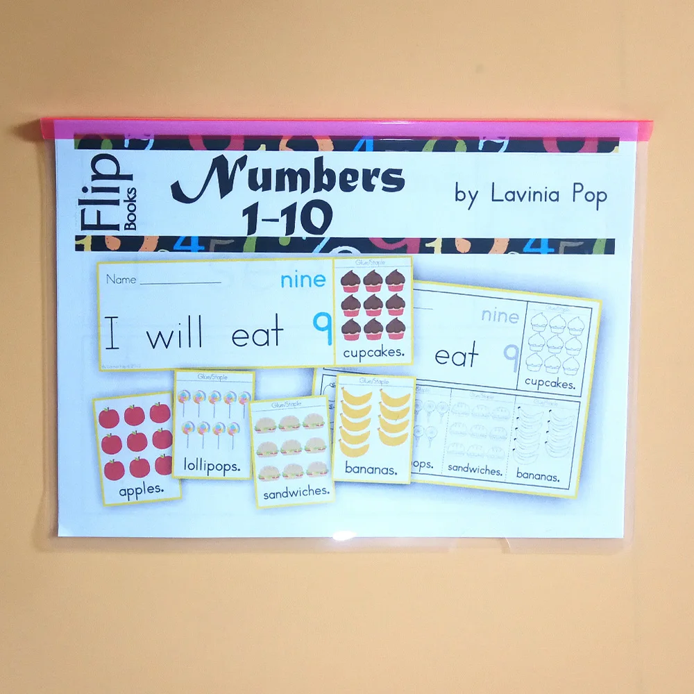 Fluency Flip Books Color/Number/Pre Primer Sight Words/Primer/Grade 1 тренировочная бумага для дошкольников