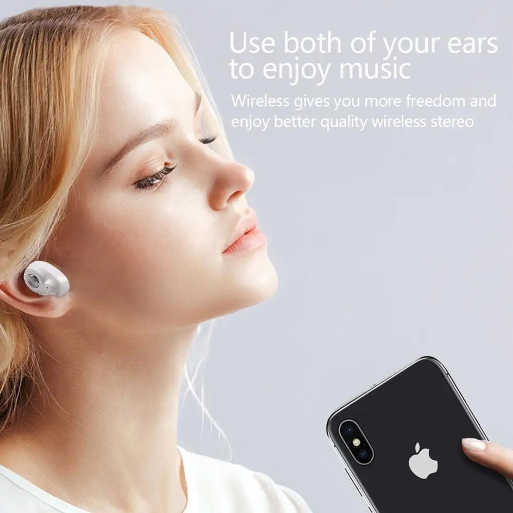 LJOVATN Bluetooth V5.0 спортивные Беспроводной наушники с Аварийная зарядка чехол и