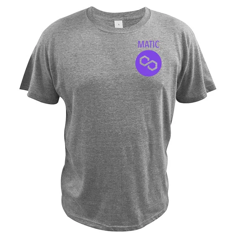 Многогранная криптовалютическая футболка MATIC криптовалюты Токен платформа