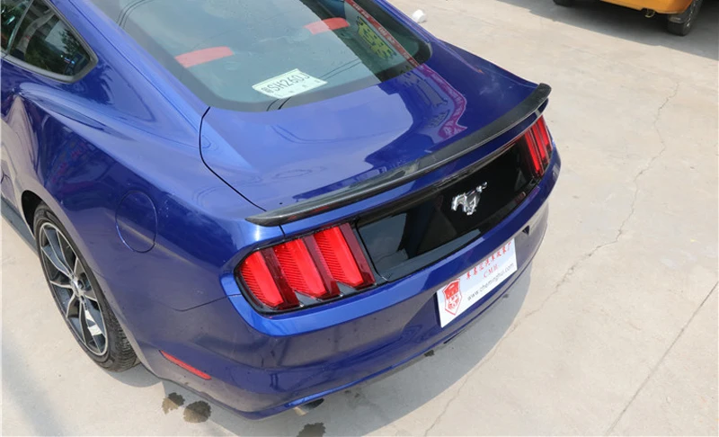 Чехол из углеродного волокна для Ford Mustang 2015 2016 2017 Auto Racing Car Styling Tail Lip Wing|Спойлеры и