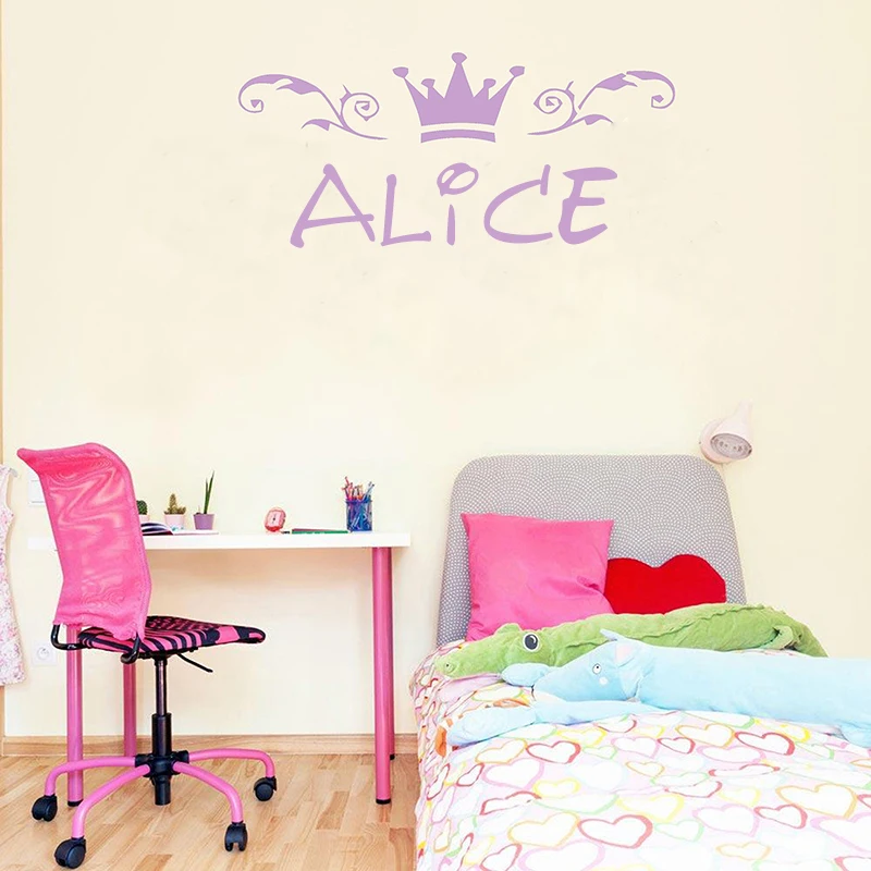 DIY виниловое имя Customizde настенные наклейки детские комнаты съемные