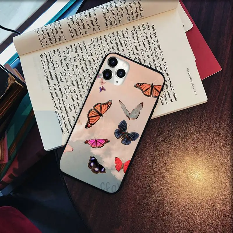 

BUTTERFLI color fashion shine Phone Case for iPhone 11 12 pro XS MAX 8 7 6 6S Plus X 5S SE 2020 XR Soft silicone