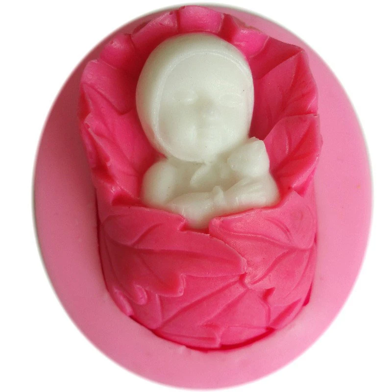 3D детские силиконовые формы для мыла Свеча из полимерной глины Fondant (сахарная)
