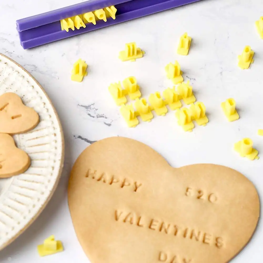 Alphabet Letter Symbols Number Biscuit Cookie Cutter Press Stamp Impress Embosser Fondant Cake Mould DIY Decoration Tool Set | Дом и сад