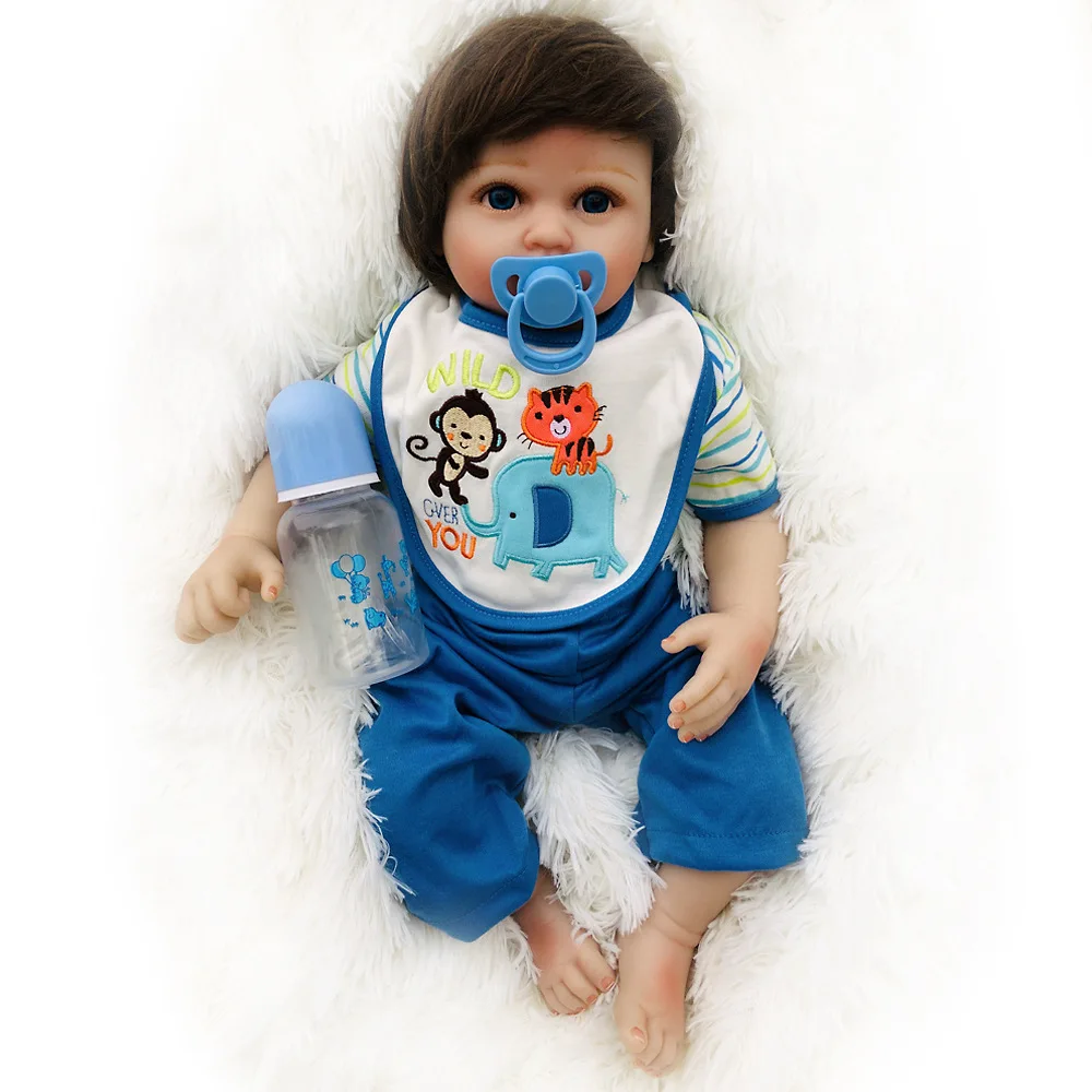 NPK Новый Boneca Reborn 20 дюймов Мягкие силиконовые виниловые куклы 50 см мягкие Baby Doll