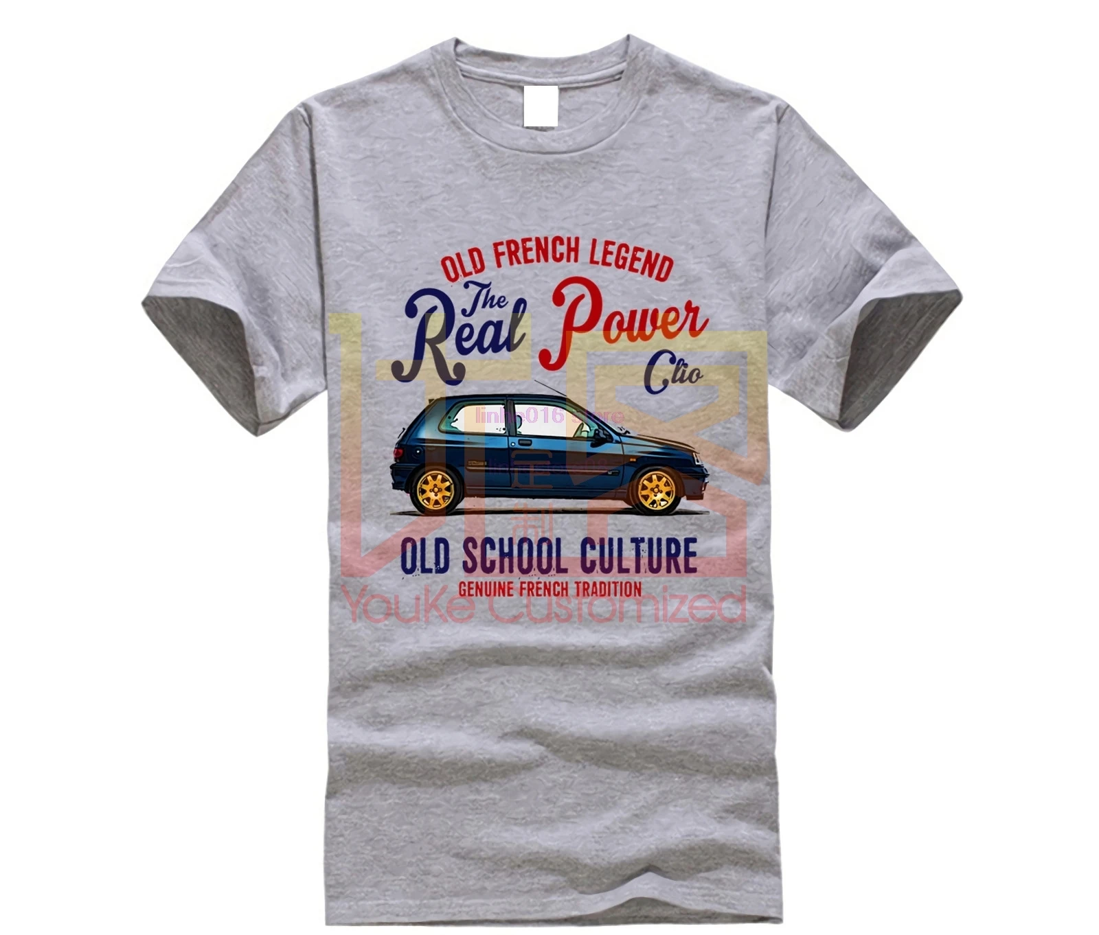 Винтажный французский автомобиля Renault Уильямс Clio новая хлопковая Футболка Стиль