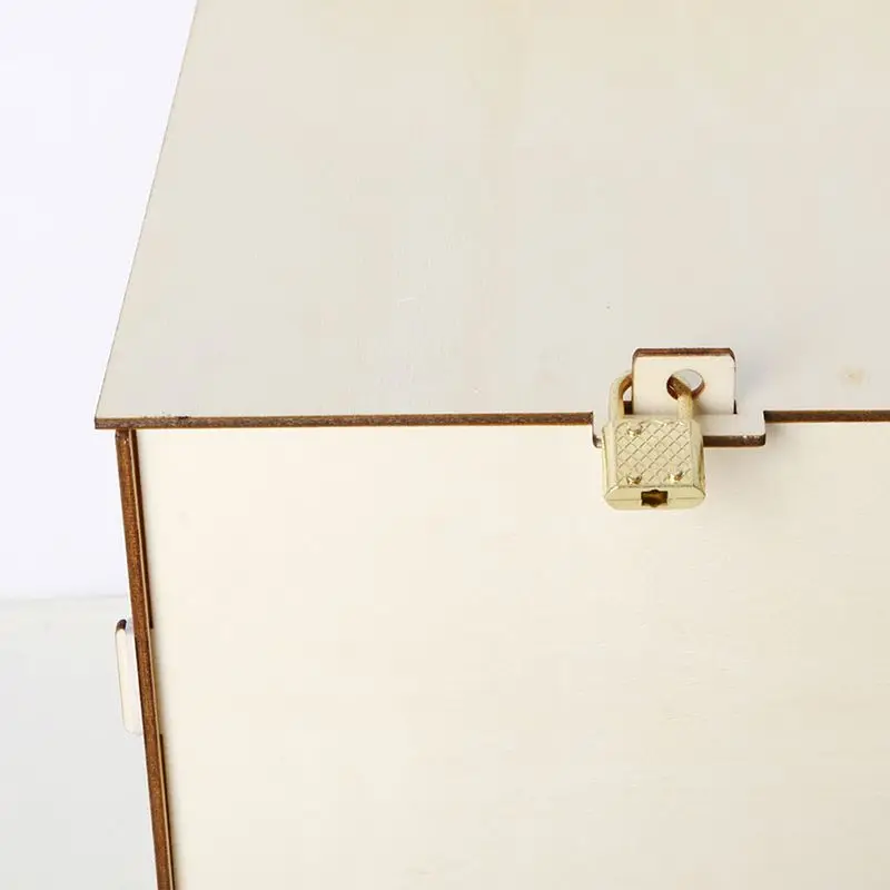 DIY деревянный Свадебный почтовый ящик с замком подарочная карта держатель для