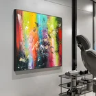 Красочные линии со стильным абстрактным изображением, Холст Картина маслом настенные художественные плакаты и принты Современный домашний декор Настенная картина для Гостиная