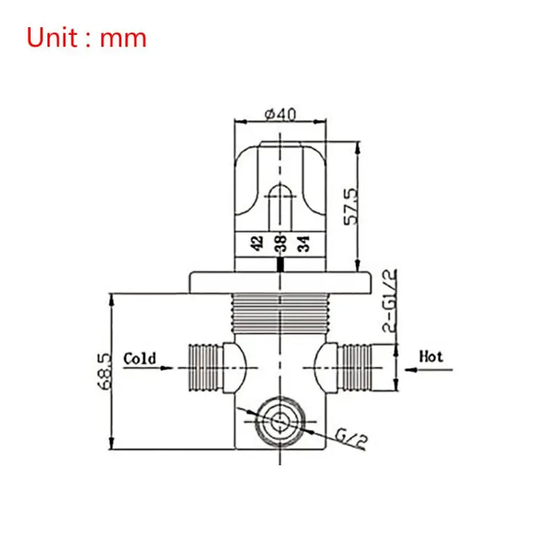 

Brass Thermostatic Mixer for Shower System Water Temperature Control Faucet Control Valve Bathroom Faucet Valve