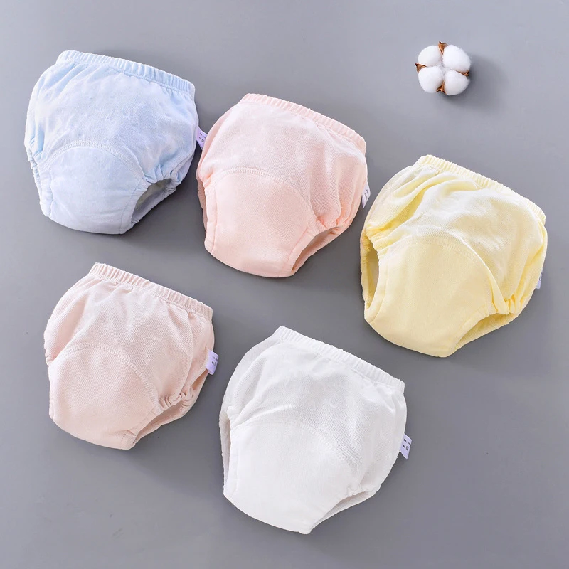 6PCS Cloth Diaper For Baby Reusable Cloth Diapers Pure Cotton 6 Layers ...