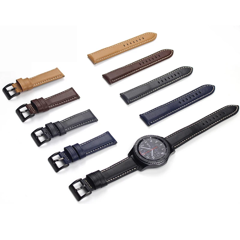 Gear s4 s3 Frontier band для Samsung Galaxy Watch 46 мм 22 кожаный браслет correa Huawei watch GT strap amazfit bip 47
