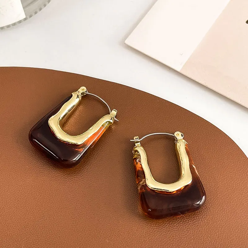 

Women Sweet Square Earrings Creative Personalized Earrings Alloy Good-looking Mori Earrings Fashion Ear Jewelry High Quality