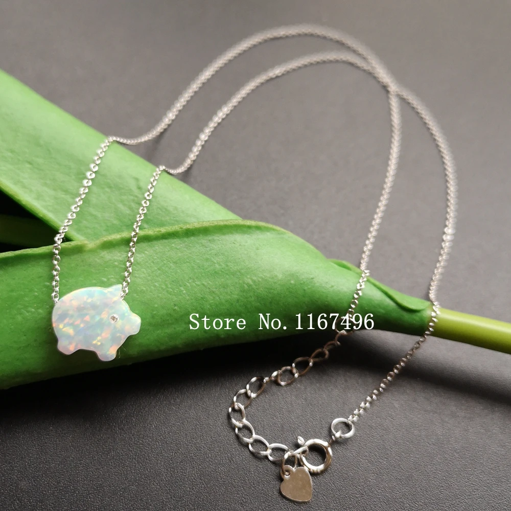 11x12 мм маленький розовый поросенок опал с фианитом для глаз Кулон Синтетический