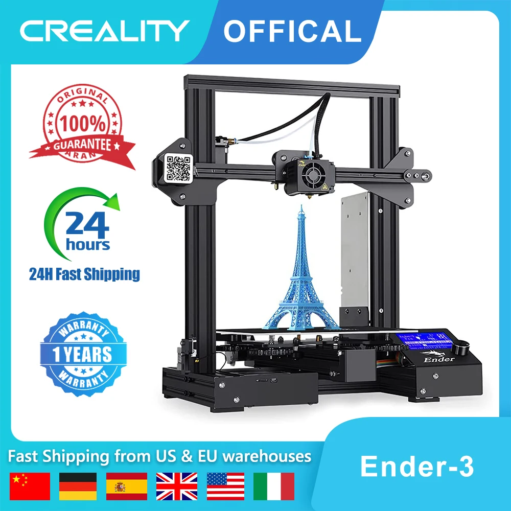 CREALITY Official Ender-3 3D Printer with Resume Printing Function UL Certified Meanwell Power Supply Economic DIY FDM Printers |