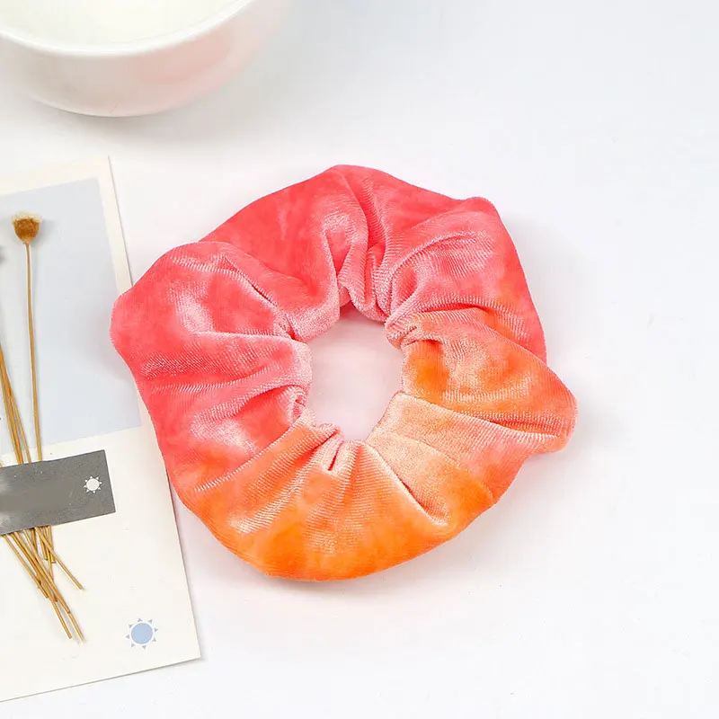 Женские радужные бархатные резинки для волос кольцо девочек держатель хвоста