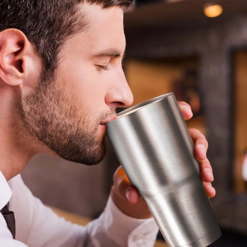 30oz Stainless Steel Thermo Bottle Vacuum Insulated Cup for Tea Coffee Outdoors Travel Car Sport Keep Swig Water Mug With Straw