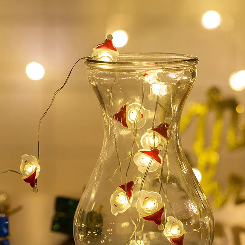 2 м Рождественская елка светодиодные гирлянды Снеговик Рождество сатана Медные