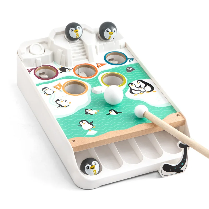 

Penguin Icebreaker Mini Wooden Educational Table Game Toys For Children Baby Gifts Parent-child Interactive Table Game