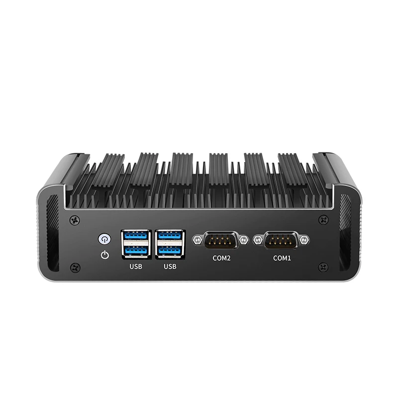 Безвентиляторный мини ПК Intel Core Φ двойной Ethernet 2x RS232 HDMI VGA видеовыход Wi Fi поддержка