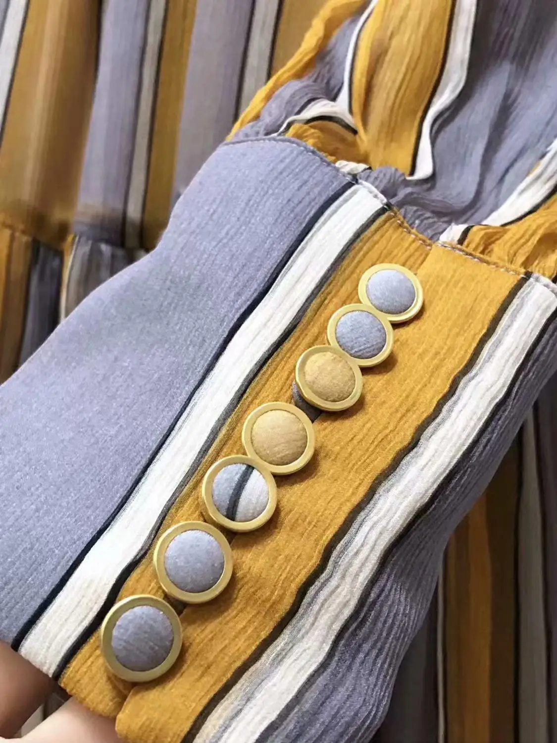 10,8,, Осеннее Новое Женское модное Полосатое платье с высоким воротником, длинным рукавом и шнуровкой, с раздельной подкладкой