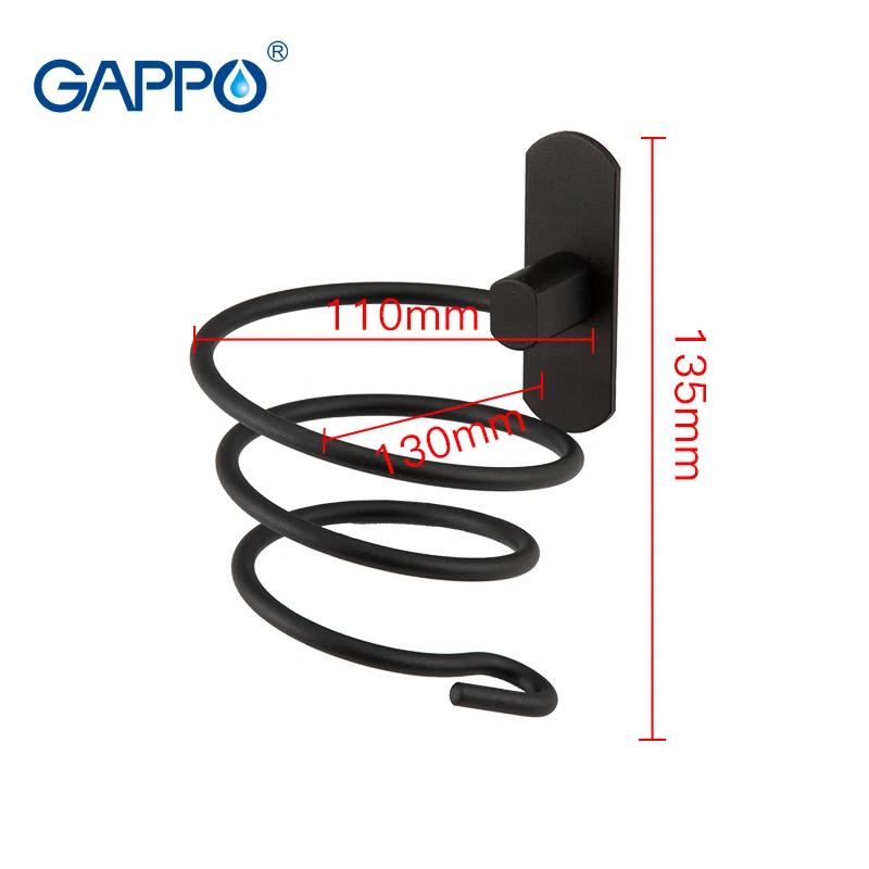 GAPPO алюминиевый настенный фен-стойка органайзер для ванной комнаты полка