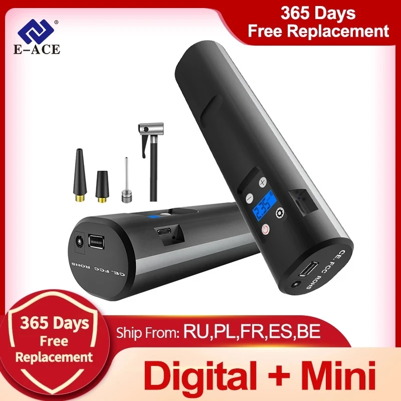 E-ACE M18 автомобильный воздушный насос для шин 12 В 150PSI портативный компрессор