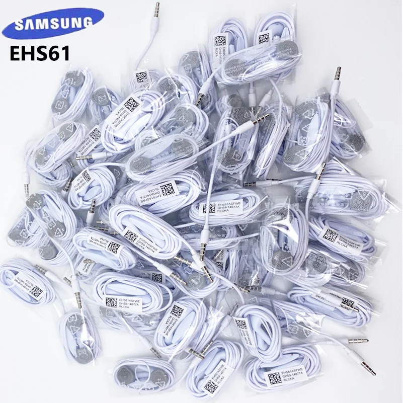 Samsung EHS61 наушники оптом 5/10/20/50 шт. с микрофоном гарнитура для Galaxy S6 S7 Edge S8 S9 S10 Plus J4 J6