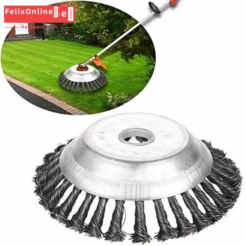 6-дюймовая стальная проволочная Головка триммера травяная щетка резак для