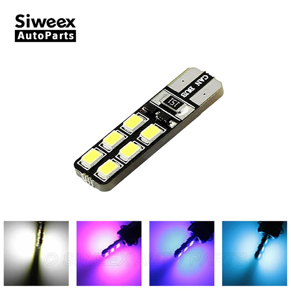 1 шт. T10 W5W автомобильный светильник s 12 2835 SMD СВЕТОДИОДНЫЙ CANBUS OBC ERRO Бесплатная DC 12V