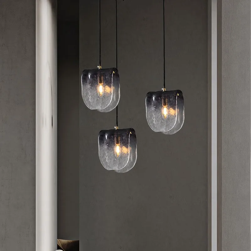 Nordic Creative Restaurant Chandelier Light Post-modern Simple Glass Pendant Light For  Bedside Clothing Store Bar Bedroom