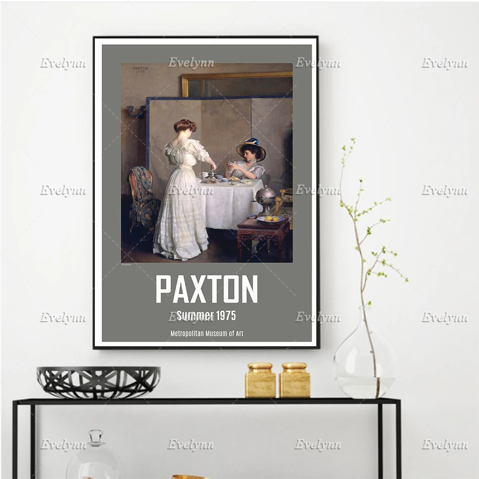 

1975 Vintage Exhibition Poster For Works By William Paxton Home Decor Prints Wall Art Canvas Living Room Decoration Unique Gift