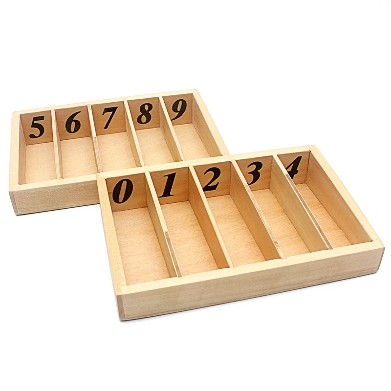 

Family Version Montessori Math Toy Spindle Box With 45 Spindles Smaill Size Spindle Rod Toys Early Educational Kindergarten Gift