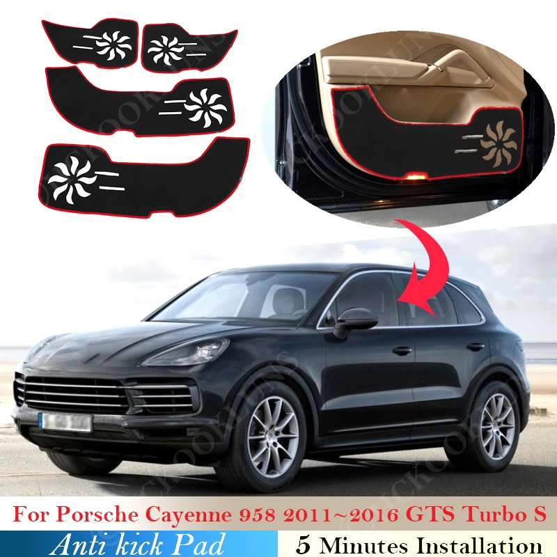 

For Porsche Cayenne 958 2011 ~2016 Car GTS Turbo S Door Anti Kick Pad Protector Side Edge Cover Mat Kids Sticker 2015 2014 2013