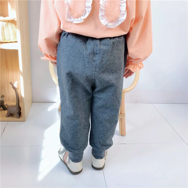 Детская одежда штаны для девочек осенние детские повседневные брюки с бантом