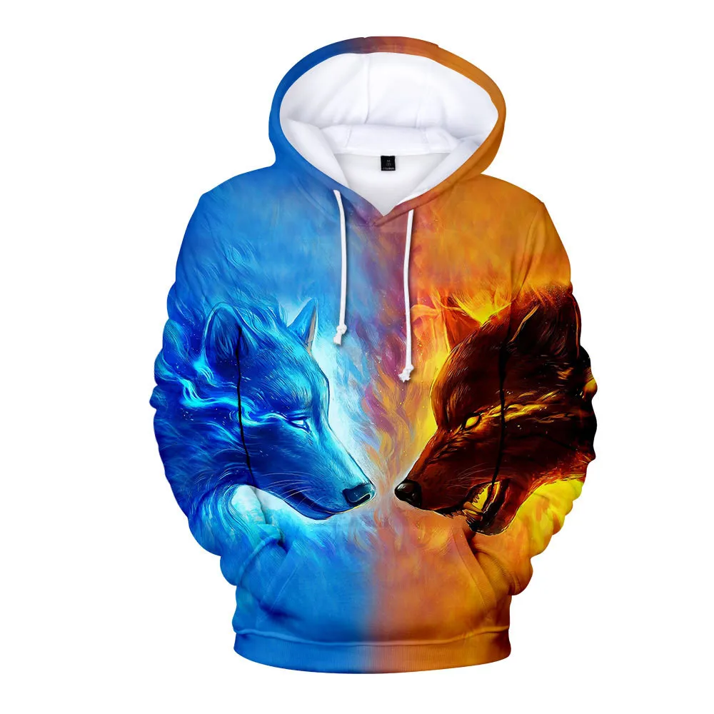 

Flame Hoodies 3D Print Hoodies Men Women Hoodie Sweatshirt Relaxed Comfort Full Sleeve Hoodies Wolf Hoodies Streetwear Hip Hop