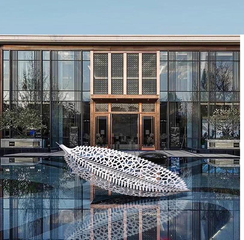 

Large outdoor garden landscape stainless steel sculpture large decoration hotel sales office outdoor pool landscape decoration