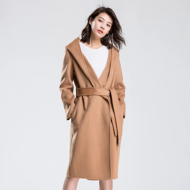 Осень зима 2019 пальто из чистой шерсти It Moman Повседневная кашемировая куртка с
