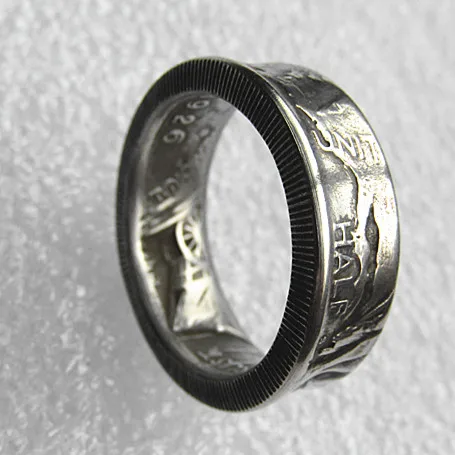 

США 1926S Орегон половина доллара монета кольцо посеребренные Размеры 7-12