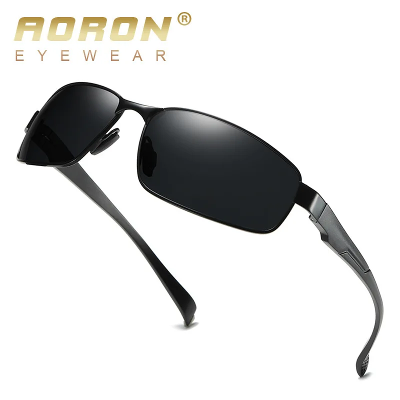 Солнцезащитные очки AORON мужские поляризационные винтажные квадратные солнечные