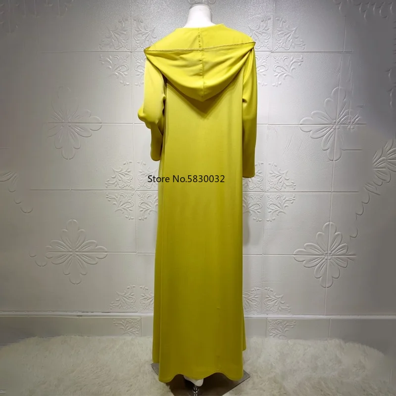 Abaya Dubai Turkey Muslim Hooded Dress Women Moroccan Caftan Elegant Lady Islamic Clothing 2021 Eid Mubarak Djellaba Femme