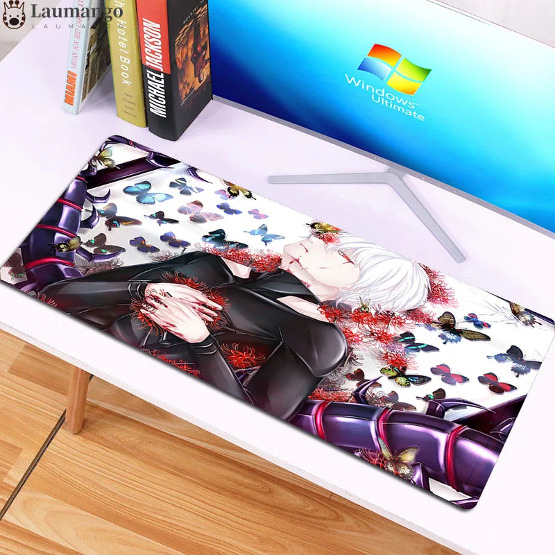 

Tokyo Ghoul Gaming Mouse Pad Durable Mat with Locking Edge Rubber natural for Desktop PC Laptop for mini pc accessories