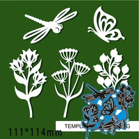 cutting dies flower butterfly metal and stamps stencil for diy scrapbooking photo album embossing paper card 111114mm