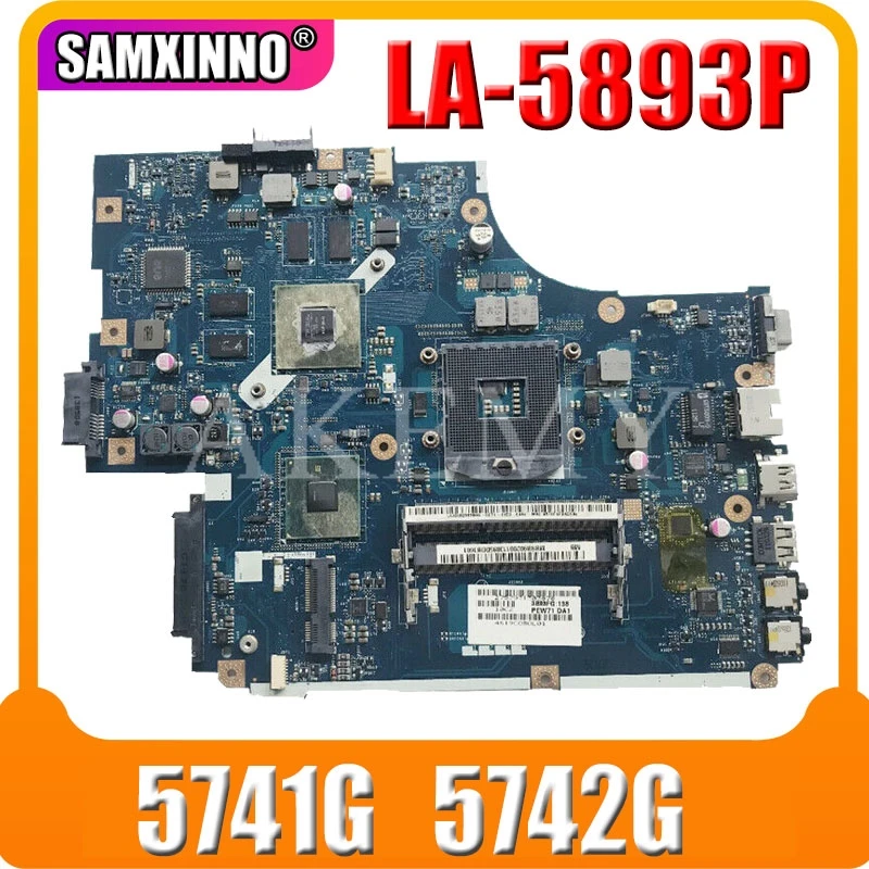LA-5893P материнская плата для ноутбука For Acer 5740 5741 5742 5741G 5742GLA-5891P LA-5894P 8 * видеопамяти |