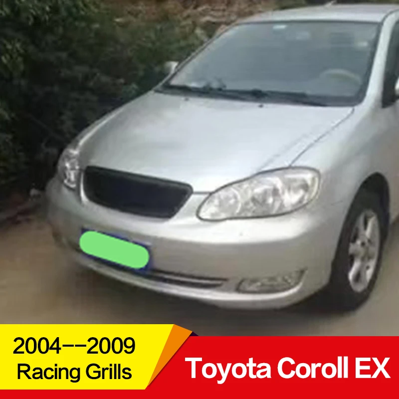 Использование для Toyota Corolla EX racing grills 2004-09 год Глянцевая углеродная волоконная арматура Передняя Центральная гоночная решетка крышка аксессуары
