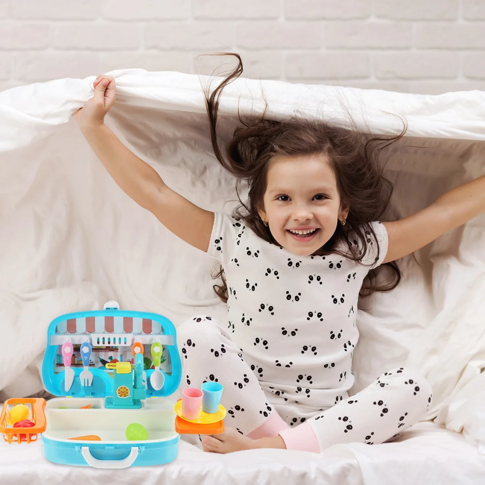 

1 Set Play Sink with Running Water Kid Play Kitchen Dishwasher Role Play