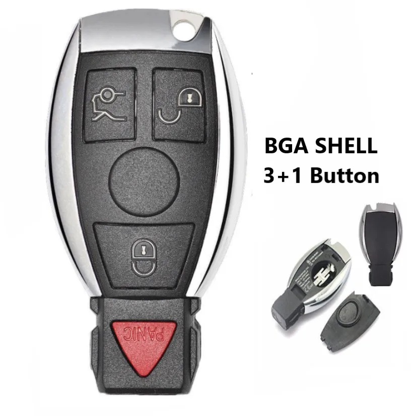 4 3+1 button Replacement Shell Smart Remote Key Case for Mercedes-Benz BGA CLS CLK CLA SLK W203 W210 W211 AMG W204