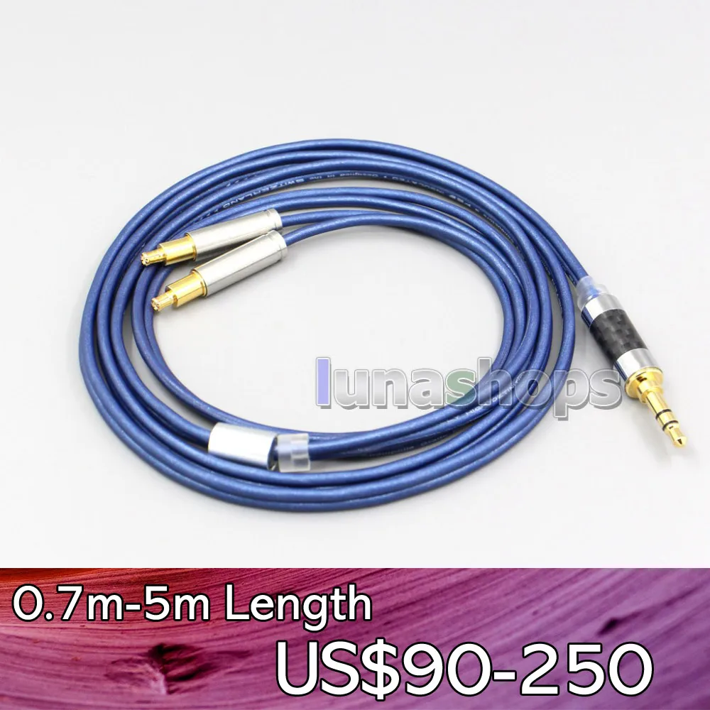 

LN006794 High Definition 99% Pure Silver Earphone Cable For Audio Technica ATH-ADX5000 MSR7b 770H 990H ESW950 SR9 ES750 ESW990