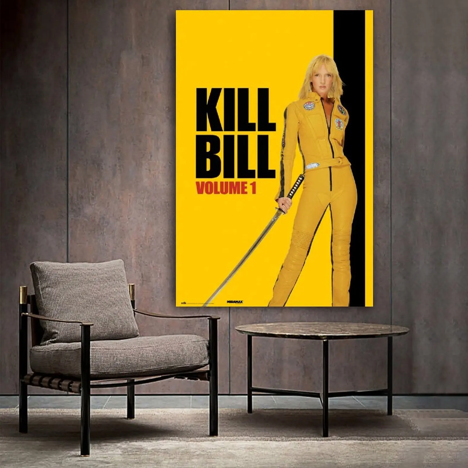 

Kill Bill Volume 1 - Movie Poster (Regular Style - Black Mamba & Katana) Poster Art Canvas for Home Room Wall Decoration