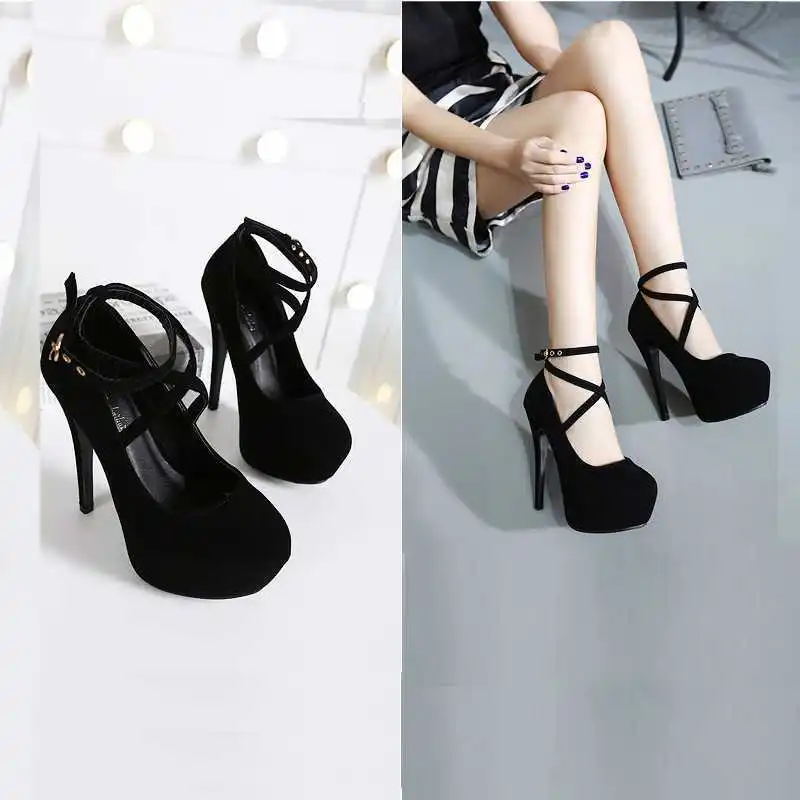 

T stage high heel women's shoes 14cm high thick heel summer sandal model show stage performance shoes