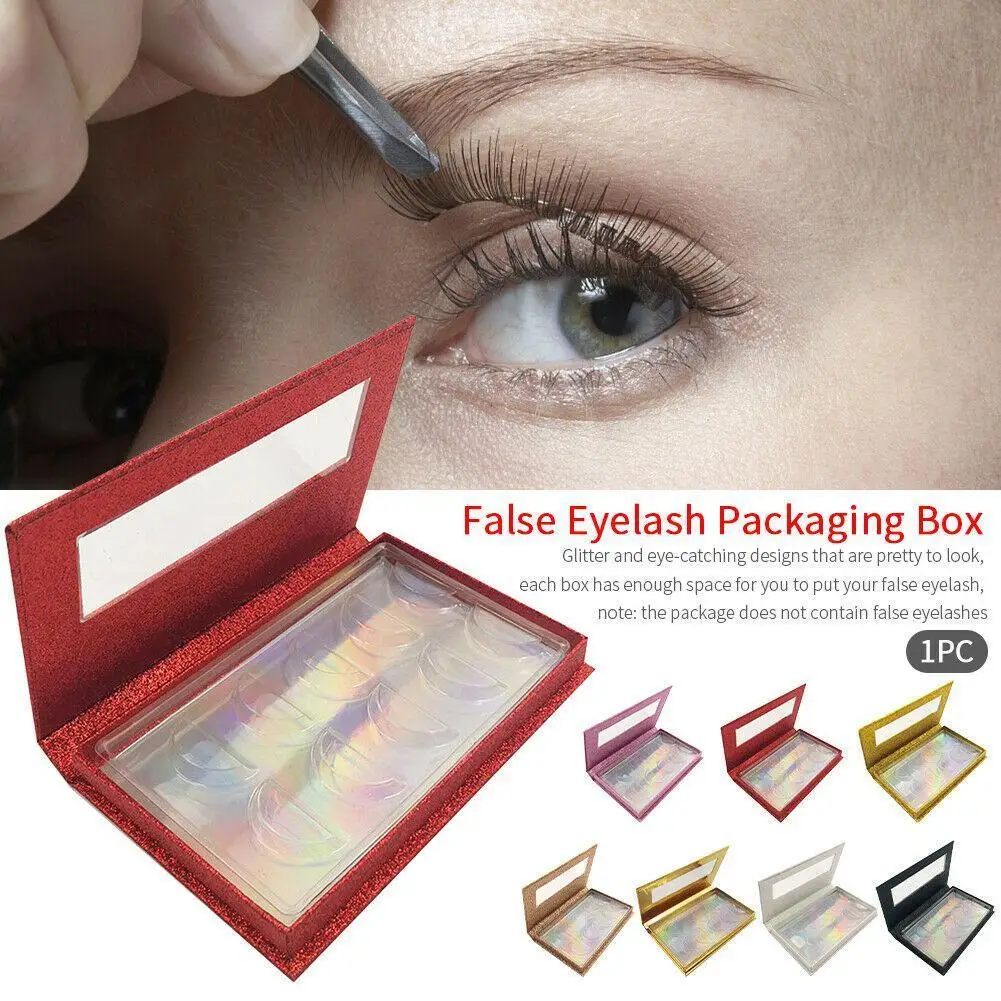 

5 Pairs Custom Eyelash Packaging Box With Lash Tray Case Lashes Packaging Box Packing Customized Mink Faux Lash Empty W9C7